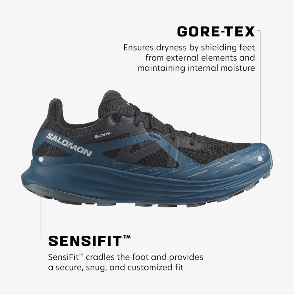 Salomon Men's Ultra Flow Gore-tex M Trail Running Shoes Sneakers - Picture 3 of 11